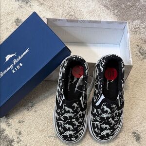 Tommy Bahama Kids Black and White Dinosaur Sneakers